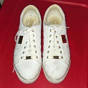 Guess Women's White Quilted Sneakers